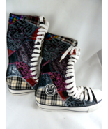 Red By Marc Ecko Tennis shoe Boots Patchwork Unworn Lace up + zipper US ... - $67.68 CAD