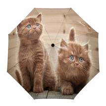 Cute Pets Cat Automatic Umbrella Rain Windproof Outdoor - £66.48 GBP