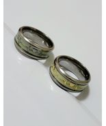 Stainless Steel Luminous Couples Engagement Promise Wedding Rings Set One-Size - $40.00
