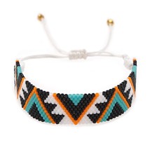 Bracelets For Women Gift Geometry Pattern Bracelet Jewelry Bead Design Handmade  - £17.41 GBP