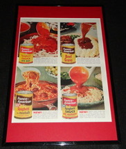 1955 Franco American Spaghetti Framed 11x17 ORIGINAL Advertising Display  - $59.39