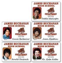 WELCOME BACK KOTTER Cast (qty 5) Name Badges with pin Fasteners Halloween Costum - £40.66 GBP