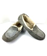 Ugg Australia Slippers Women 10 M Ansley Shoes Grey Suede Sheepskin Mocc... - $510.61 MXN