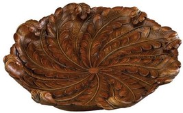 Table-Top Tray MOUNTAIN Lodge Swirling Leaf Swirl Resin Carved Hand-Cast - £109.38 GBP