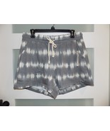 Three Dots Tornado/Pristine Printed French Terry Shorts Size XL Women&#39;s NEW - $36.66