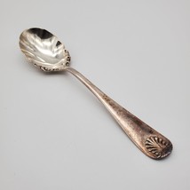 Vintage WM Rogers &amp; Son AA Scalloped Spoon Serving Condiment 6&quot; Long Silverplate - $9.60