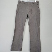 Gap Men Pants Size 34 Gray Stretch Charcoal Preppy Flat Front Classic St... - £12.03 GBP