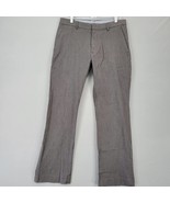 Gap Men Pants Size 34 Gray Stretch Charcoal Preppy Flat Front Classic St... - $15.30