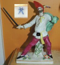 Porcelain Figurine 7" Comeddia dell'Arte Zanni? Jacques Callot Vintage A... - $404.99