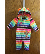Jumping Beans Multi-Color Striped Fleece One Piece Sleeper - Size Girls ... - £7.88 GBP