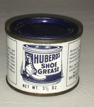 Vintage Huberd&#39;s Shoe Grease Polish Tin Can  3.5 oz. Advertising - £7.46 GBP