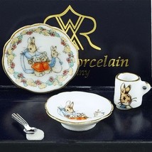 Peter Rabbit Breakfast Set Beatrice Potter 56.389/5 Reutter DOLLHOUSE Mi... - £16.07 GBP