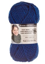 Loops &amp; Threads Cozy Wool Yarn, Sapphire Blue, 4.5 Oz., 90 Yards - £9.34 GBP