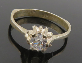 925 Sterling Silver - Prong Set Cubic Zirconia Solitaire Ring Sz 6 - RG15522 - £20.81 GBP