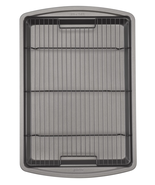 15” X 10.5” Nonstick Carbon Steel Baking Pan &amp; Raised Wire Rack - £22.64 GBP