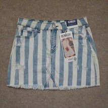 Rewash Vintage Reunion Denim Mini Skirt Womens Size 5 27 Blue White Stri... - £17.13 GBP