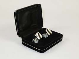 Men J.Valintin Cufflinks by Vitorofolo for French Cuff Shirt V29-10 Silver White image 3