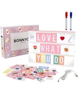 Pink Cinema Light Box With 400 Letters &amp; Emojis &amp; 2 Markers - Bonnyco | Led - £28.24 GBP