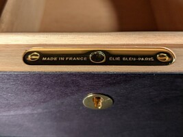 Elie Bleu Zebrawood Humidor 110 count Made in France NIB image 8