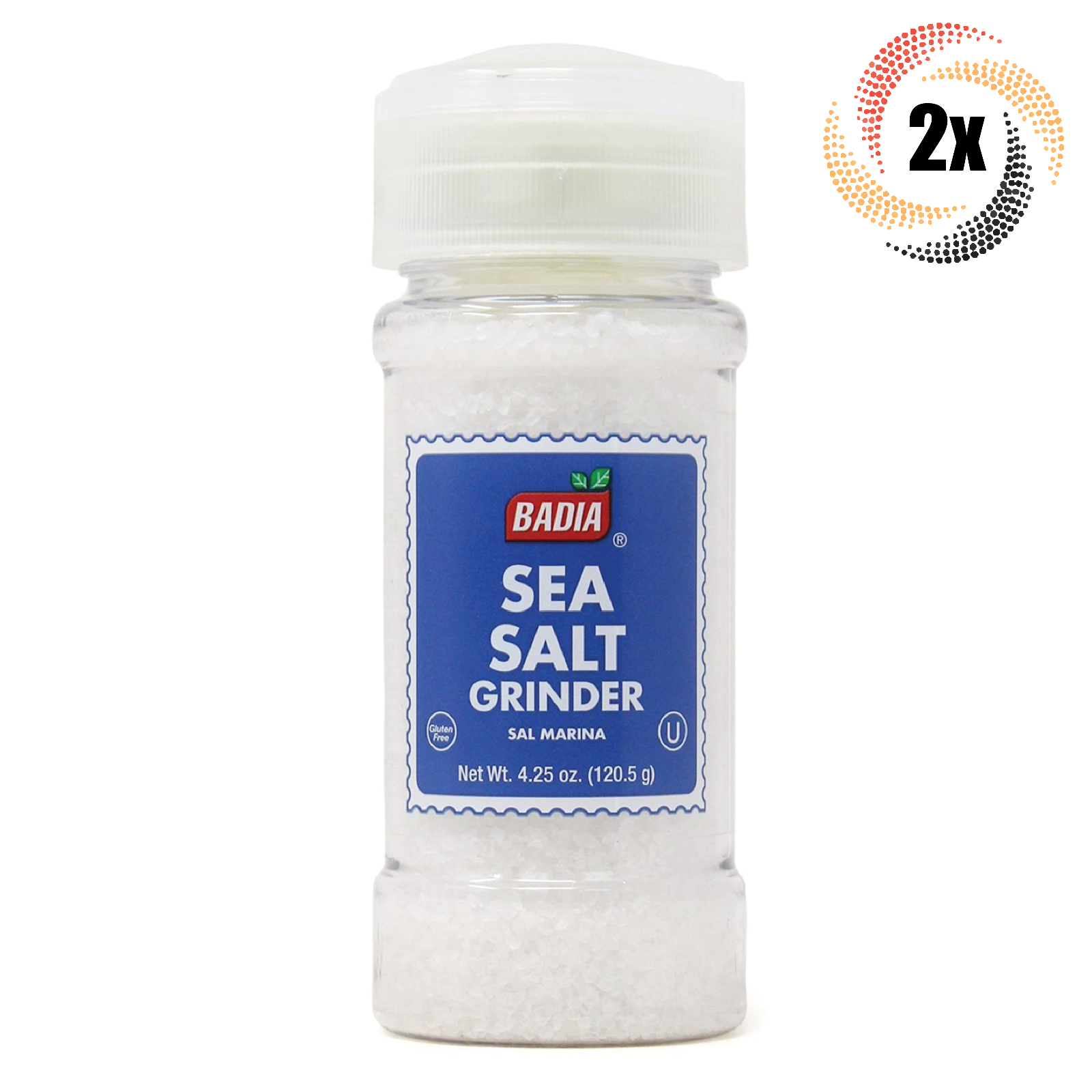 1x Grinder Badia Sea Salt Seasoning | 4.25oz | Gluten Free No MSG &amp; Kosher - $10.19