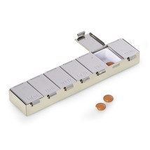 Bey Berk Chrome Plated and Plastic Lined Pill Box with Days of the Week - £31.28 GBP