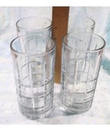 Set of 4 Anchor Hocking Tartan Plaid 16oz Drinking Glasses Tumblers - $24.95