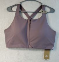 adidas High Support Cross Back Bra Womens Size 40 Purple Round Neck MSRP $65 NWT - £16.51 GBP