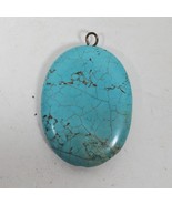 Vintage Turquoise Pendant 1.5 Inch Blue Green - $742.54 MXN