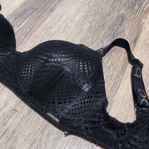 Bebe Black Lace Bra 38DD Wireless Soft Cup Full Coverage Sexy Lingerie W... - $14.99