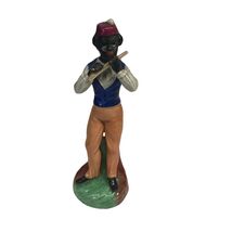 Antique Staffordshire Figurine Of A Man Playing A Flute - $24.75