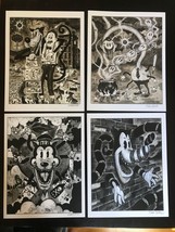 8.5x11 Set #3 Signed prints By Frank Forte Pop Surrealism Cartoon Dark Art - £29.85 GBP