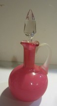 Frosted cranberry color perfume bottle - £30.00 GBP