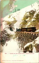 Vtg Cartolina Udb Tunnel Sul Bianco Passaggio &amp; Yukon R.r. Binari Ed Mitchell - £7.97 GBP