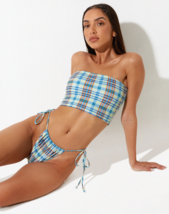 Motel Rocks Leyna Braguita Bikini en Verde Color Cuadros (MR11) - $21.14