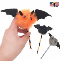 School Kid Halloween Bat Wing Themed Rope Stick Ballpoint Pens Party Fun Favors - £4.85 GBP