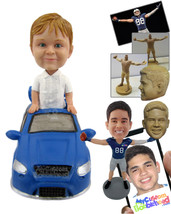 Personalized Bobblehead Small Kid In Fancy Car - Motor Vehicles Cars, Tr... - £132.15 GBP