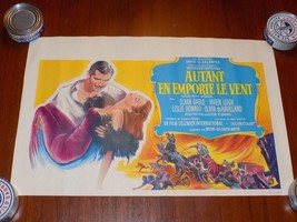 Vintage Gone With The Wind Movie Foreign Poster - $1,002.02 MXN