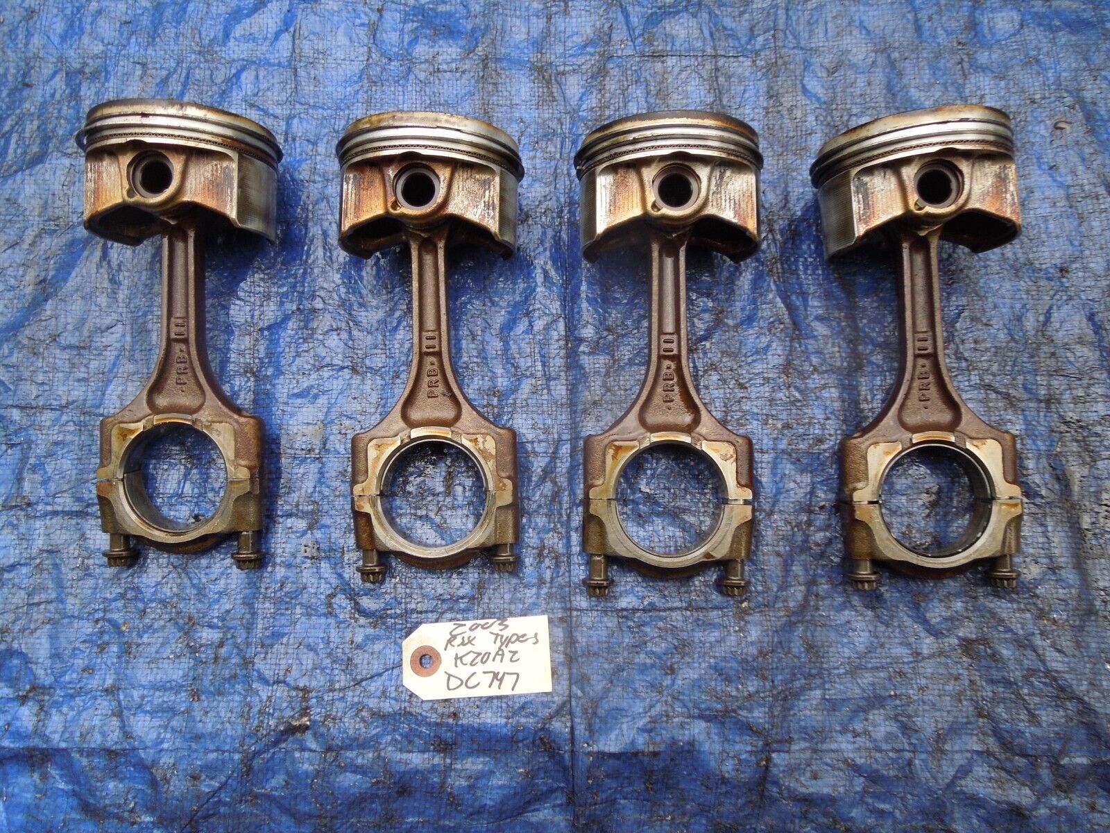 02-04 Acura RSX Type S K20A2 pistons and rods engine motor OEM PRB set D... - $169.99