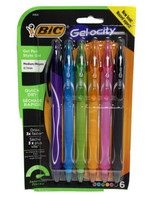 Gel-ocity  Gel Pens 6ct Multi-Color Super Smooth Med Point/0.7mm BIC  - £10.05 GBP
