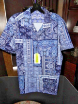 Robert Graham The Gotham Blue S/S Medium Shirt & 36" Waist Shorts Combo NWTS image 7