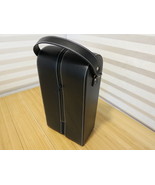 Black Wine Carrier Caddy Picnic Bag Holder with 2 Glasses &amp; Bottle Opener - $800.80 MXN