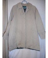 Lauren by Ralph Lauren Plaid Lined Beige Coat Size M 100% cotton - $39.98