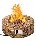 40,000 BTU Outdoor Circle Stone Gas Propane Fire Pit - $8,480.99 MXN
