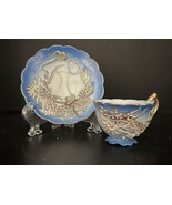 Vtg Dragonware Blue Dragon Hand Painted Tea Cup &amp; Saucer made in occupie... - $260.58 MXN