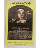 Original Authentic AL BARLICK Signed Autograph HOF Plaque Postcard Baseball - €21,48 EUR