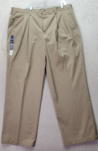 Croft &amp; Barrow Pants Men&#39;s 40 Tan Cotton Pleated Wrinkle Resistant Class... - $21.16