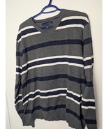 SWFGAA161 - Men&#39;s L Tommy Hilfiger  Knit sweater  Striped, Blue, White, ... - $362.99 MXN