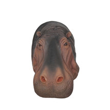 Gray Hippo Head Life Size Statue - £806.23 GBP