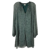 Joie Limited Edition Pullover Balloon Sleeve Green White Kaftan Dress Size Large - £22.82 GBP
