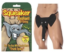 SQUEAKER ELEPHANT G STRING UNDERWEAR NOVELTY GAG GIFT MALE POWER SIZE 28-40 - £16.09 GBP